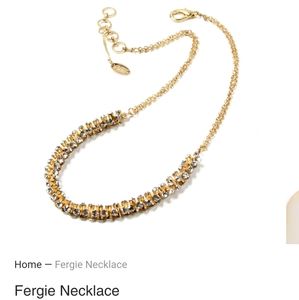 SOLD Amrita Singh Fergie Statement Necklace in Gold w/Austrian Crystals